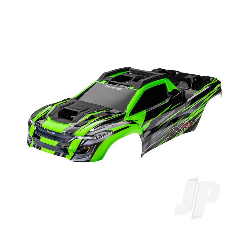 Traxxas Body, Xrt, Green (Painted, Decals Applied) (Assembled With Front &amp; Rear Body Supports For Clipless Mounting, Roof &amp; Hood Skid Pads) (TRX7812G)