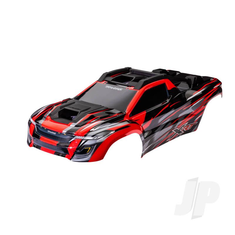 Traxxas Body, Xrt, Red (Painted, Decals Applied) (Assembled With Front &amp; Rear Body Supports For Clipless Mounting, Roof &amp; Hood Skid Pads) (TRX7812R)