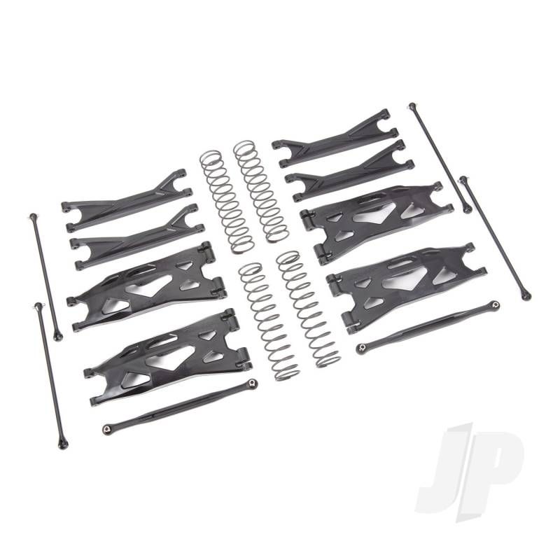 Traxxas Suspension Kit, X-Maxx Widemaxx, Black (Includes Front &amp; Rear Suspension Arms, Front Toe Links, Driveshafts, Shock Springs) (TRX7895)
