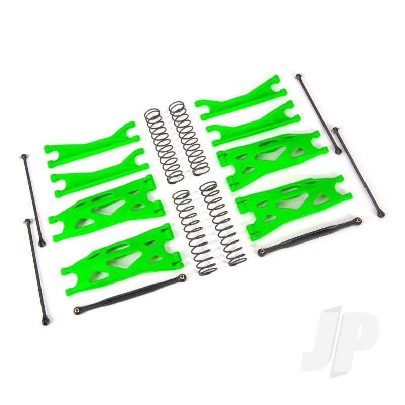 Traxxas Suspension Kit, X-Maxx Widemaxx, Green (Includes Front &amp; Rear Suspension Arms, Front Toe Links, Driveshafts, Shock Springs) (TRX7895G)