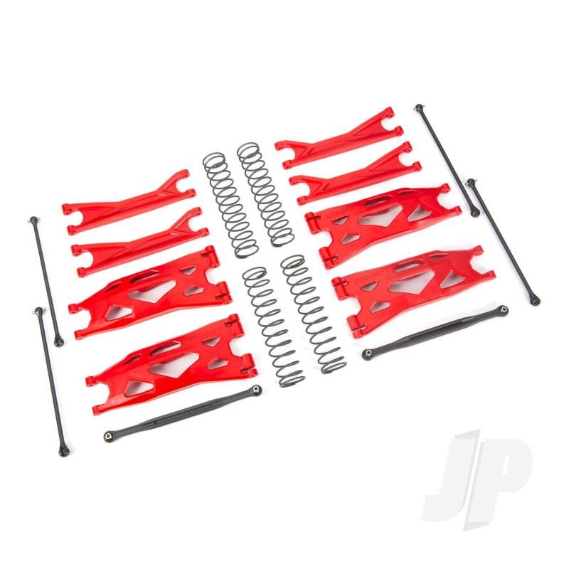 Traxxas Suspension Kit, X-Maxx Widemaxx, Red (Includes Front &amp; Rear Suspension Arms, Front Toe Links, Driveshafts, Shock Springs) (TRX7895R)