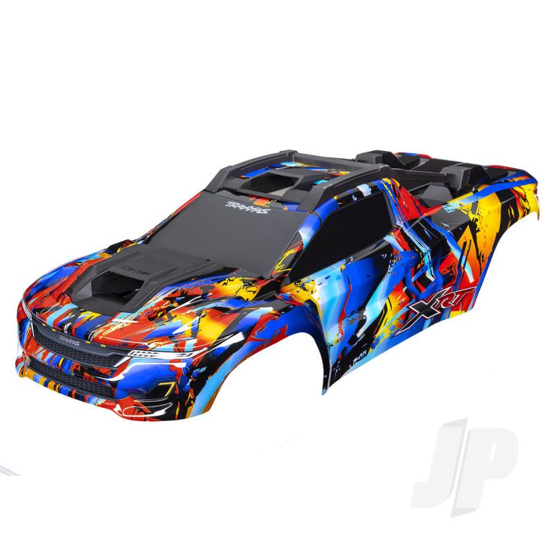 Traxxas Body, XrtÃ£â€šÃ‚Âª, Rock N&#039; Roll (Painted, Decals Applied) (Assembled With Front &amp; Rear Body Supports For Clipless Mounting, Roof &amp; Hood Skid Pads) (TRX7899)