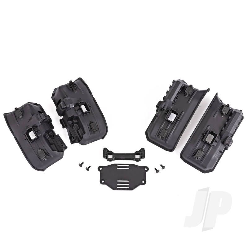 Traxxas Fenders, Inner (Wide), Front &amp; Rear (2 Each)/ Rock Light Covers (8)/ Battery Plate/ 3X8 Flat-Head Screws (4) (For Clipless Body Mounting) (TRX8072X)
