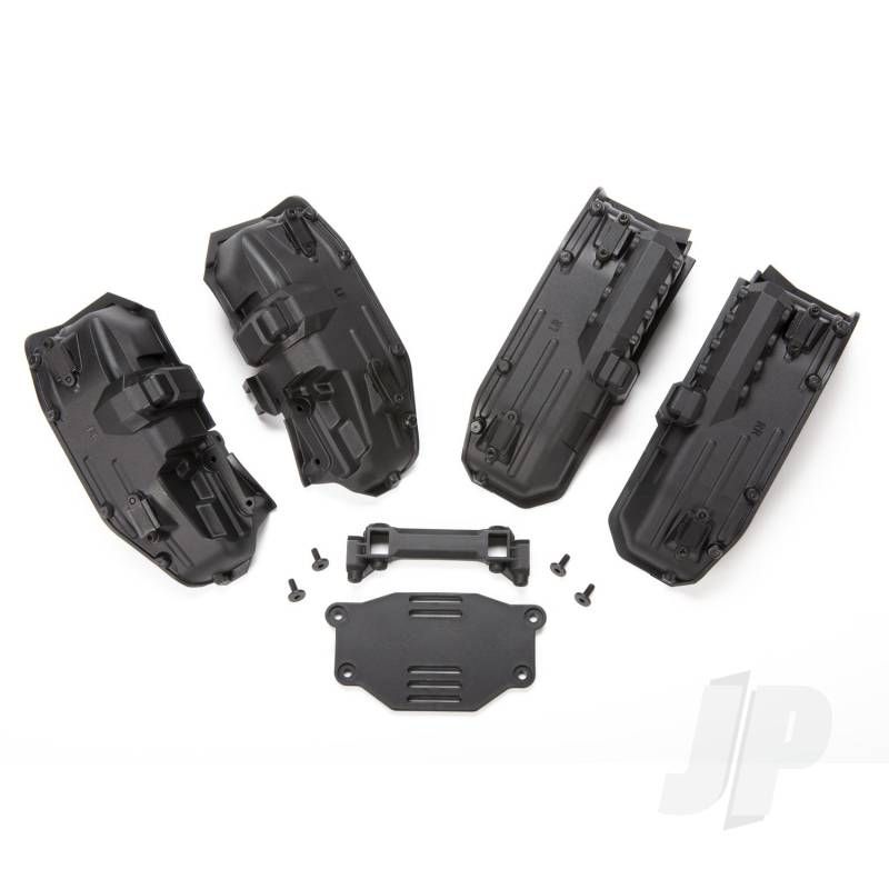 Traxxas Fenders, Inner (Narrow), Front &amp; Rear (2 Each) / Rock Light Covers (8 Pcs) / Battery Plate / 3X8 Flat-Head Screws (4 Pcs) (TRX8080)
