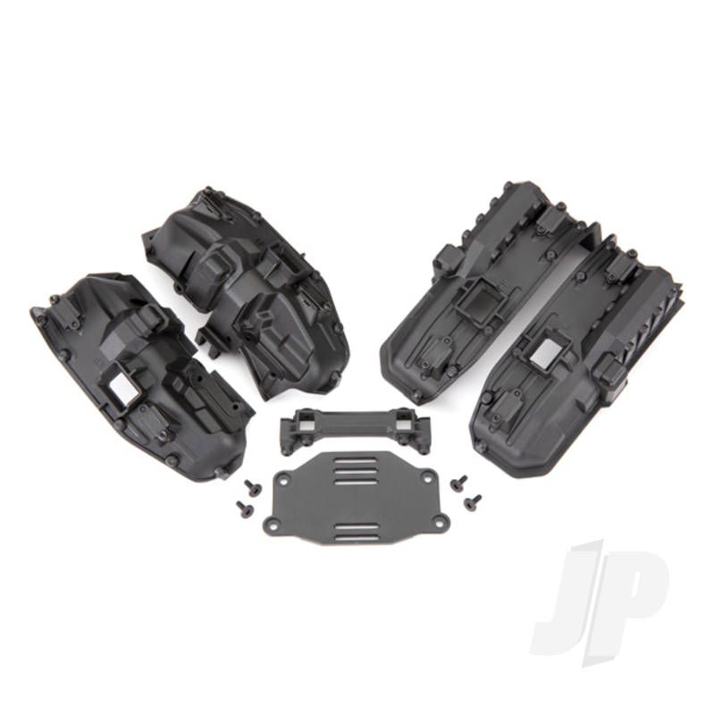Traxxas Fenders, Inner (Narrow), Front &amp; Rear (For Clipless Body Mounting) (2 Each)/ Rock Light Covers (8)/ Battery Plate/ Body Mount/ 3X8 Flat-Head Screws (4)/ 2.5X6 Cs (10) (TRX8080X)