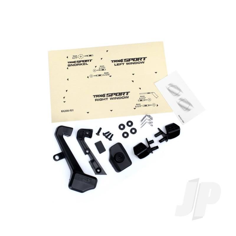 Traxxas Mirrors, Side (Left &amp; Right) / Snorkel / Mounting Hardware (Fits #8111 Or #8112 Body) (TRX8119)