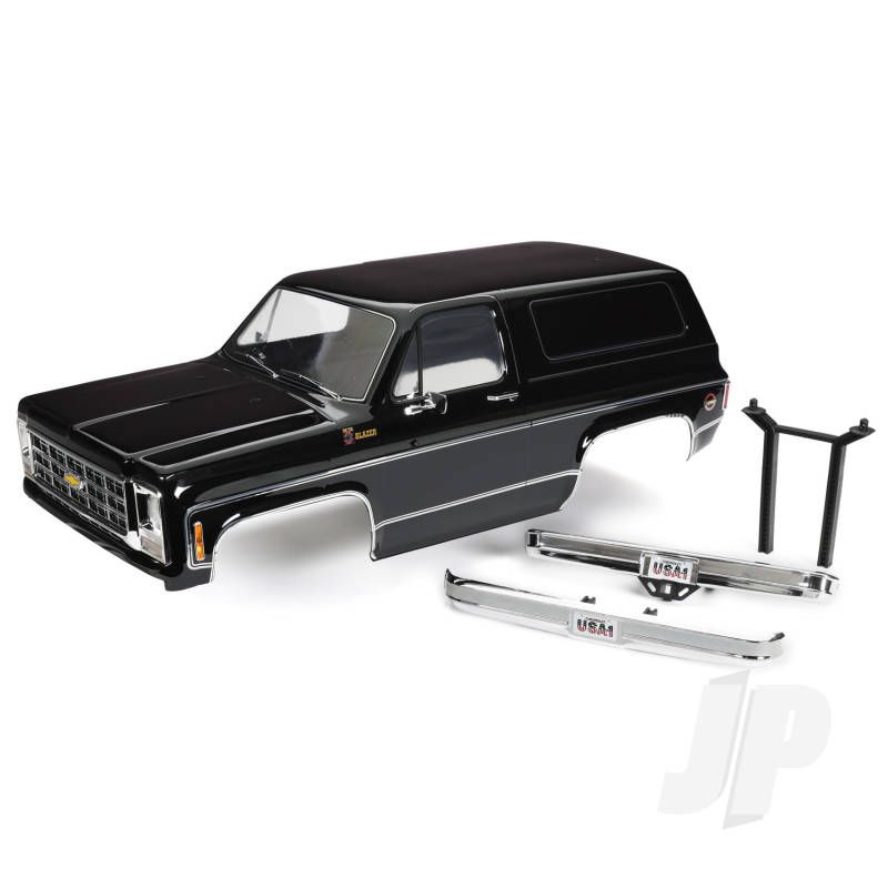 Traxxas Body, Chevrolet Blazer (1979), Complete (Black) (Includes Grille, Side Mirrors, Door Handles, Windshield Wipers, Front &amp; Rear Bumpers, Decals) (TRX8130T)