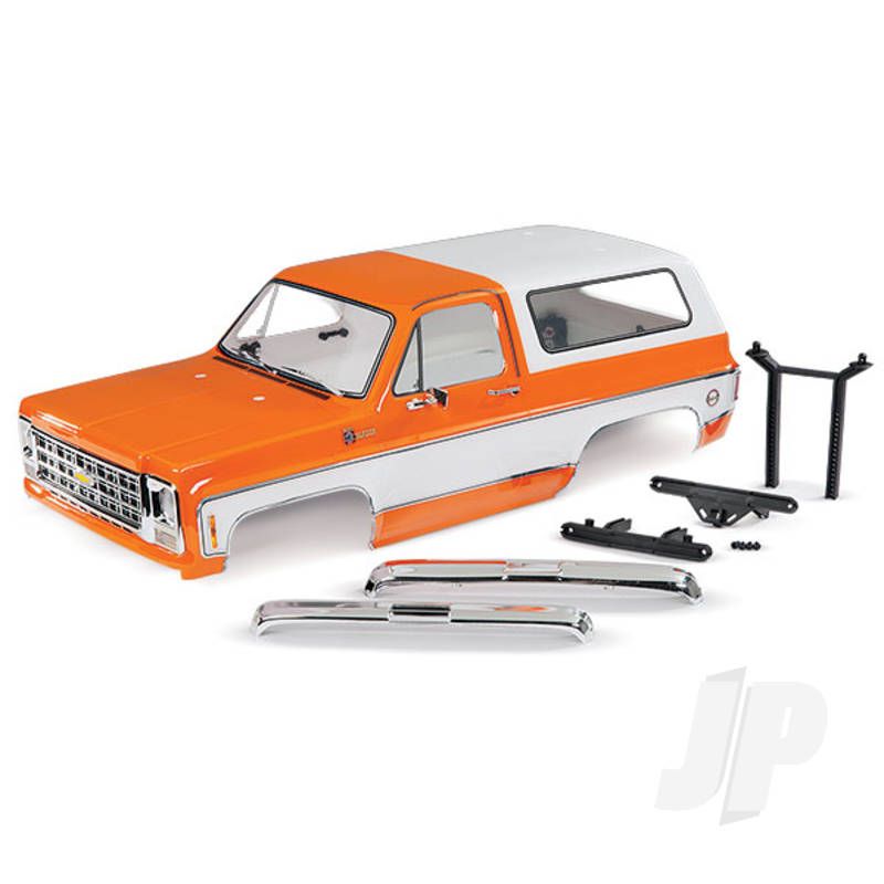 Traxxas Body, Chevrolet Blazer (1979), Complete (Orange) (Includes Grille, Side Mirrors, Door Handles, Windshield Wipers, Front &amp; Rear Bumpers, Decals) (TRX8130X)