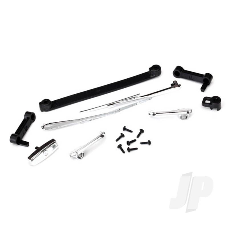 Traxxas Door Handles, Left, Right &amp; Rear Tailgate / Windshield Wipers, Left &amp; Right / Retainers (2 Pcs) / 1.6X5 Bcs (Self-Tapping) (7 Pcs) (Fits #8130 Body) (TRX8132)