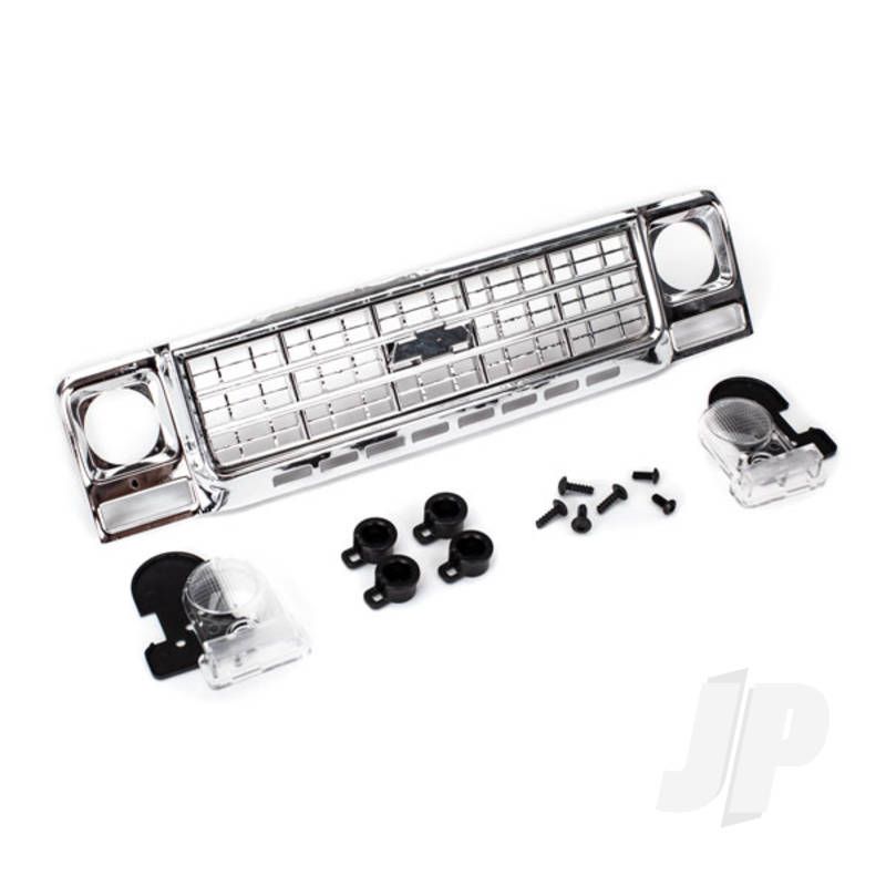 Traxxas Grille, Chevrolet Blazer (1979) / Grille Retainers (4 Pcs) / Headlight Housing (2 Pcs) / Lens (2 Pcs) / 2.6X8 Bcs (4 Pcs) / 2.5X6 Bcs (2 Pcs) (Fits #8130 Body) (TRX8134)