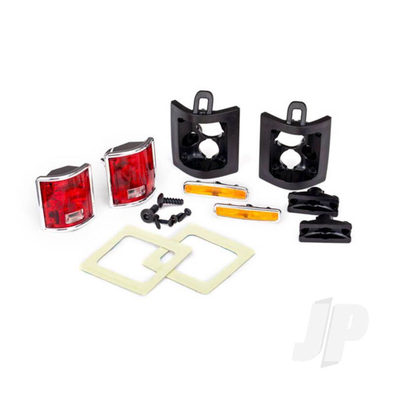 Traxxas Tail Lights, Left &amp; Right (Assembled) / Tail Light Retainers, Left &amp; Right / Side Marker Lights (Assembled) (2 Pcs) / Side Marker Retainers (2 Pcs) / Mounting Tape (2 Pcs) / 1.6X5 Bcs (Self-Tapping) (4 Pcs) / 2.6X8 Bcs (2 Pcs) (Fits #8130 Body) (T