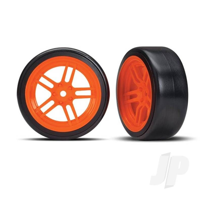 Traxxas Tyres And Wheels, Assembled Glued 1.9In Drift Tyres (Front) (TRX8376A)
