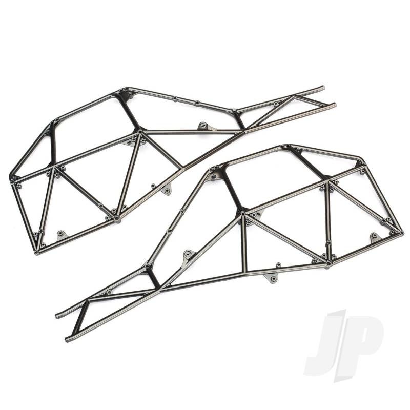 Traxxas Tube Chassis, Side Section (Left &amp; Right) (Satin Black Chrome-Plated) (TRX8430X)