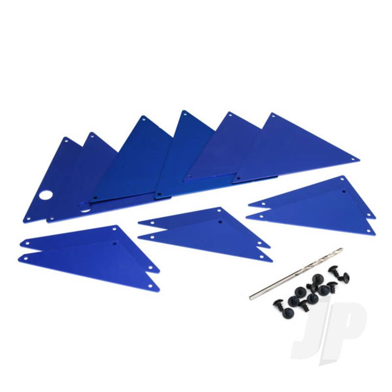 Traxxas Tube Chassis, Inner Panels, Aluminium (Blue-Anodised) (Front (2 Pcs) / Wheel Well (4 Pcs) / Middle (4 Pcs) / Rear (2 Pcs)) (TRX8434X)