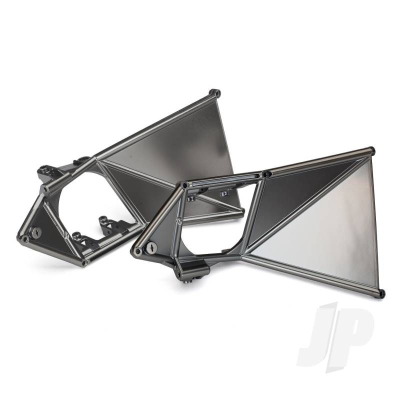 Traxxas Mounts, Suspension Arm, Upper (Front) (Left &amp; Right) (Satin Black Chrome-Plated) (TRX8534X)