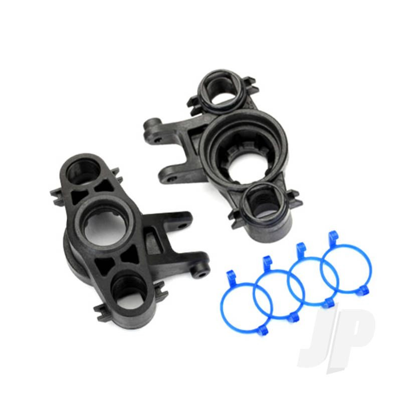 Traxxas Axle Carriers, Left &amp; Right (1 Each) (Use With 8X16Mm &amp; 17X26Mm Ball Bearings) / Dust Boot Retainers (4 Pcs) (TRX8635)