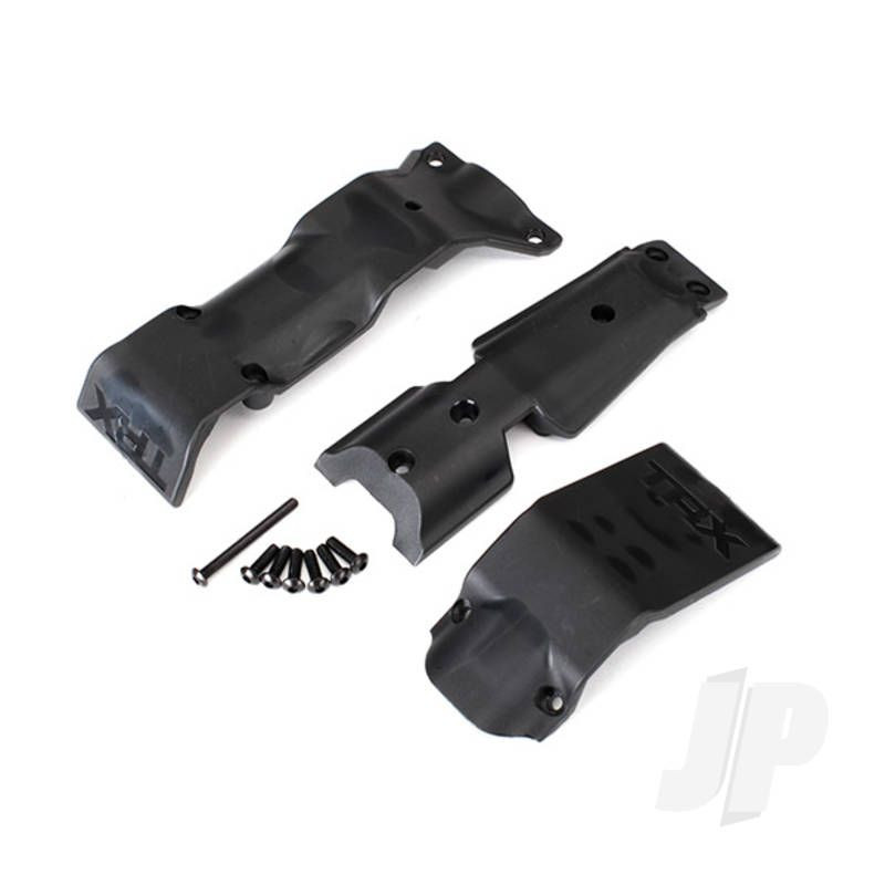 Traxxas Skid Plate Set, Front / Skid Plate, Rear / 3X10 Bcs (6 Pcs) / 3X30 Bcs (1Pc) (Fits #8629 &amp; 8630 Bulkheads) (TRX8637)
