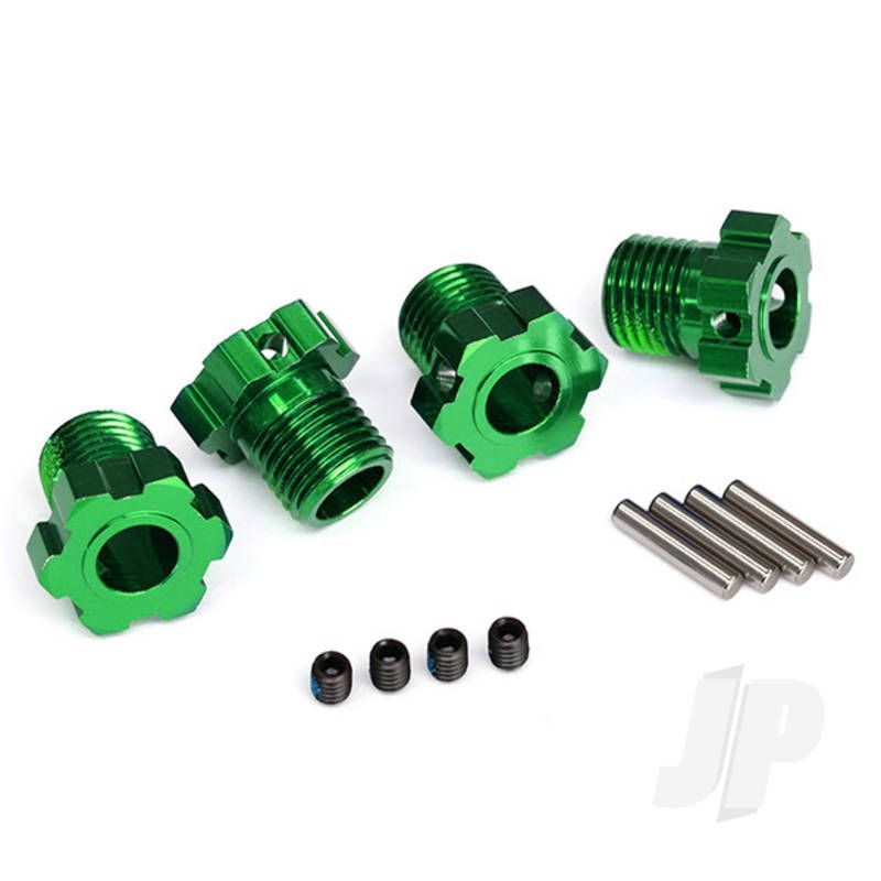 Traxxas Wheel Hubs, Splined, 17Mm (Green-Anodised) (4 Pcs) / 4X5 Gs (4 Pcs) / 3X14Mm Pin (4 Pcs) (TRX8654G)