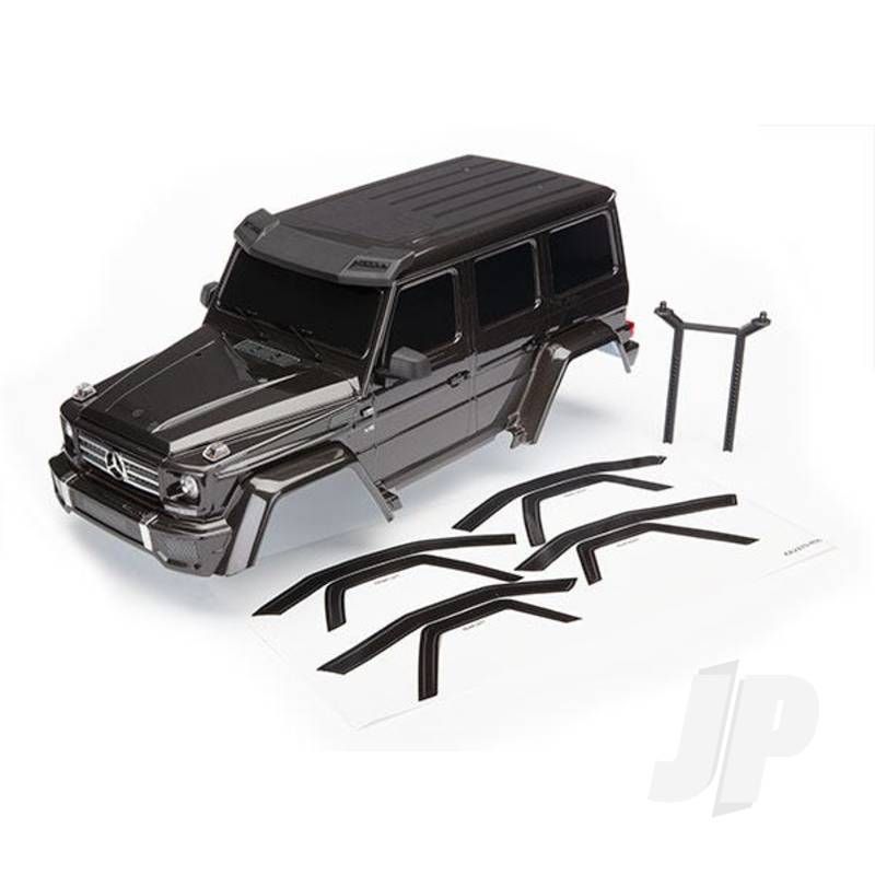 Traxxas Body, Mercedes-Benz G 500 4X4, Complete (Black) (Includes Rear Body Post, Grille, Side Mirrors, Door Handles, &amp; Windshield Wipers) (TRX8811R)