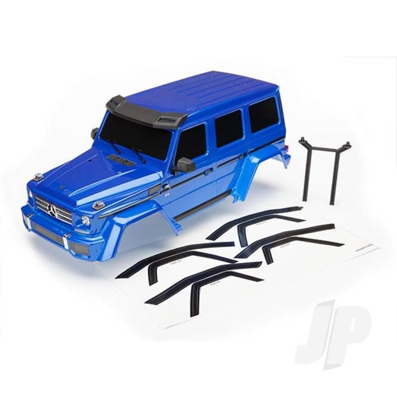 Traxxas Body, Mercedes-Benz G 500 4X4, Complete (Blue) (Includes Rear Body Post, Grille, Side Mirrors, Door Handles, &amp; Windshield Wipers) (TRX8811X)
