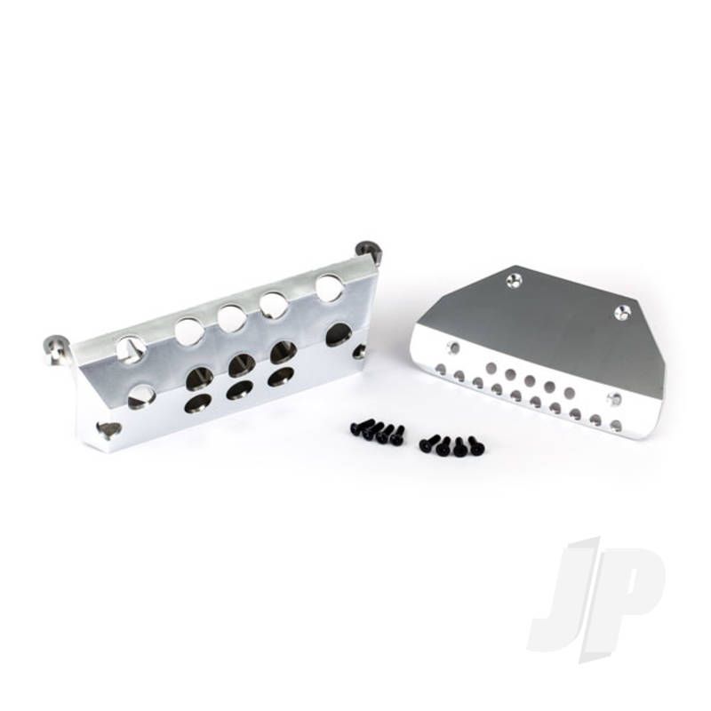 Traxxas Skid Plates, Mercedes-Benz G 63, Front &amp; Rear (Satin-Plated Finish) / 3X10 Ccs (4 Pcs) / 3X10 Bcs (4 Pcs) (TRX8835)