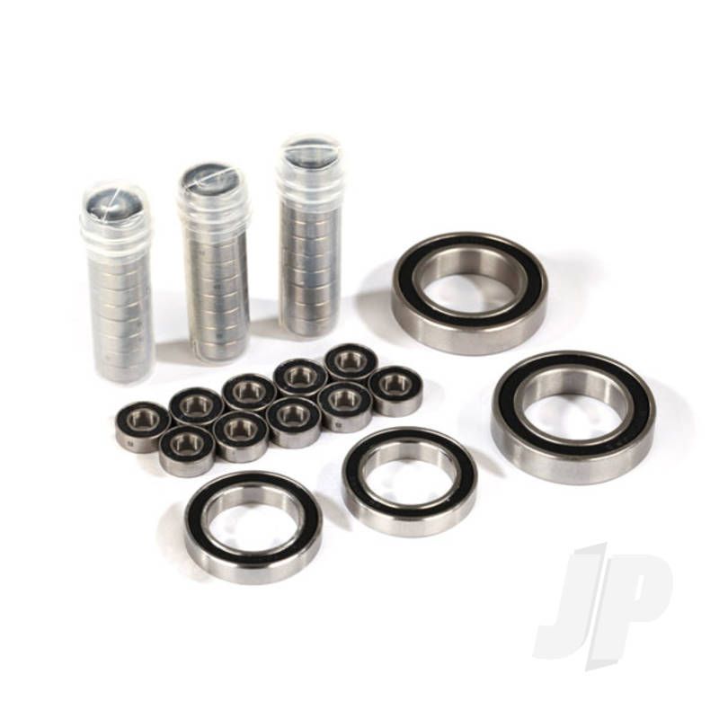 Traxxas Ball Bearing Set, Trx-4 Traxx, Black Rubber Sealed, Stainless (Contains 5X11X4 (40), 20X32X7 (2 Pcs), &amp; 17X26X5 (2 Pcs) Bearings / 5X11X.5Mm Ptfe-Coated Washers (40)) (For 1 Pair Of Front Or Rear Tracks) (TRX8892)