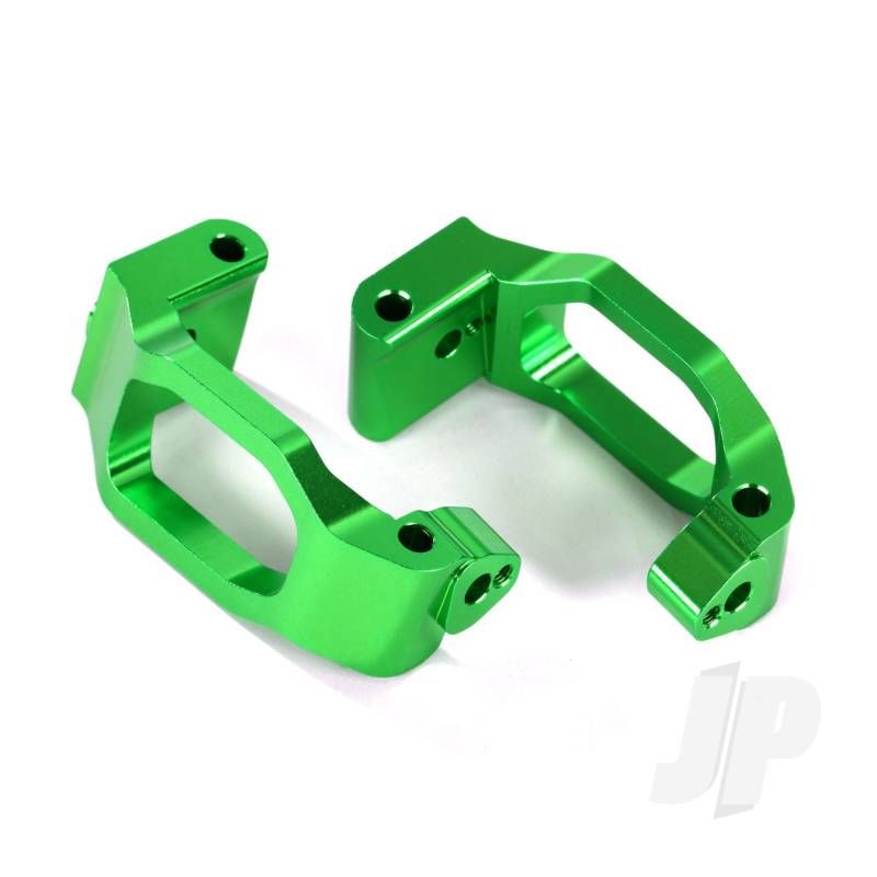 Traxxas Caster Blocks (C-Hubs), 6061-T6 Aluminium (Green-Anodised), Left &amp; Right / 4X22Mm Pin (4 Pcs) / 3X6Mm Bcs (4 Pcs) / Retainers (4 Pcs) (TRX8932G)