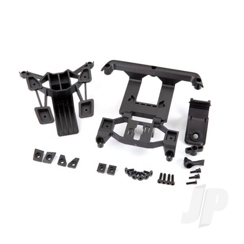 Traxxas Body Mounts, Front &amp; Rear / 3X12Mm Cs (4) / 3X12Mm Shoulder Screw (2 Pcs) / 3X10Mm Flat-Head Machine Screw (8) / 3X12Mm Bcs (1) (TRX9015)