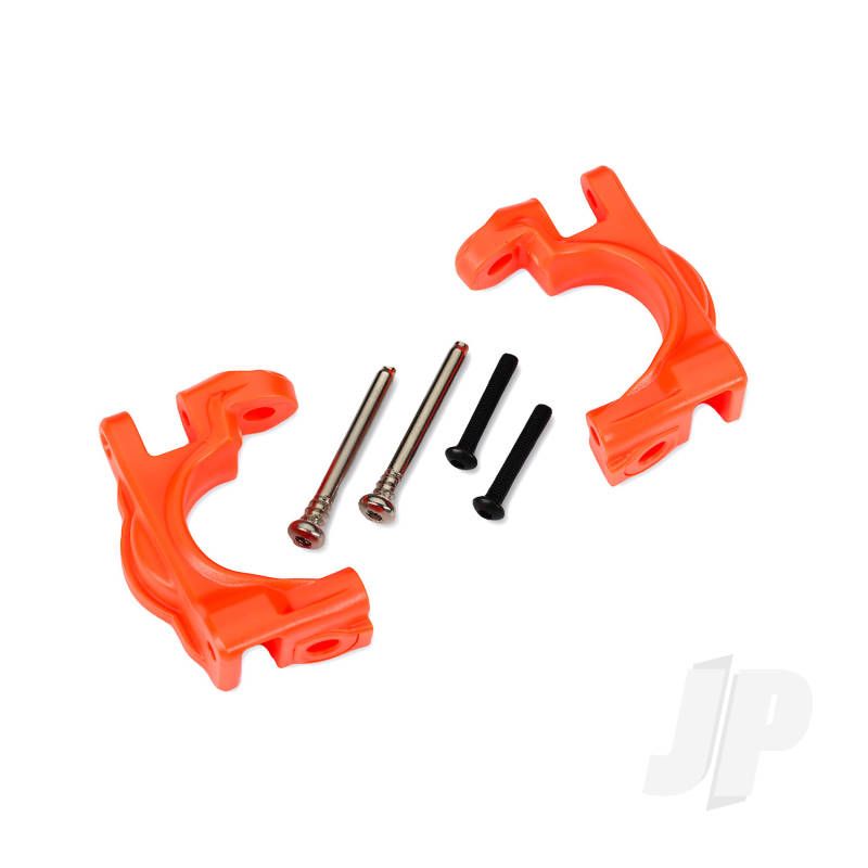 Traxxas Caster Blocks (C-Hubs), Extreme Heavy Duty, Orange (Left &amp; Right)/ 3X32Mm Hinge Pins (2)/ 3X20Mm Bcs (2) (For Use With #9080 Upgrade Kit) (TRX9032T)