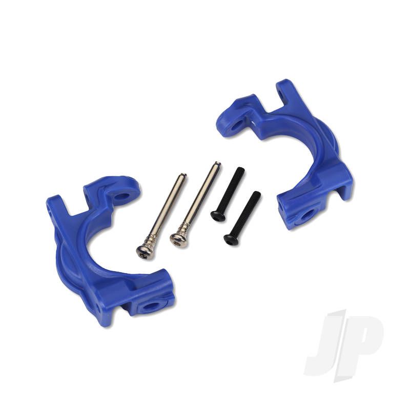 Traxxas Caster Blocks (C-Hubs), Extreme Heavy Duty, Blue (Left &amp; Right)/ 3X32Mm Hinge Pins (2)/ 3X20Mm Bcs (2) (For Use With #9080 Upgrade Kit) (TRX9032X)