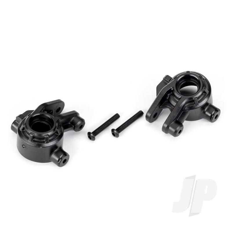 Traxxas Steering Blocks, Extreme Heavy Duty, Black (Left &amp; Right)/ 3X20Mm Bcs (2) (For Use With #9080 Upgrade Kit) (TRX9037)