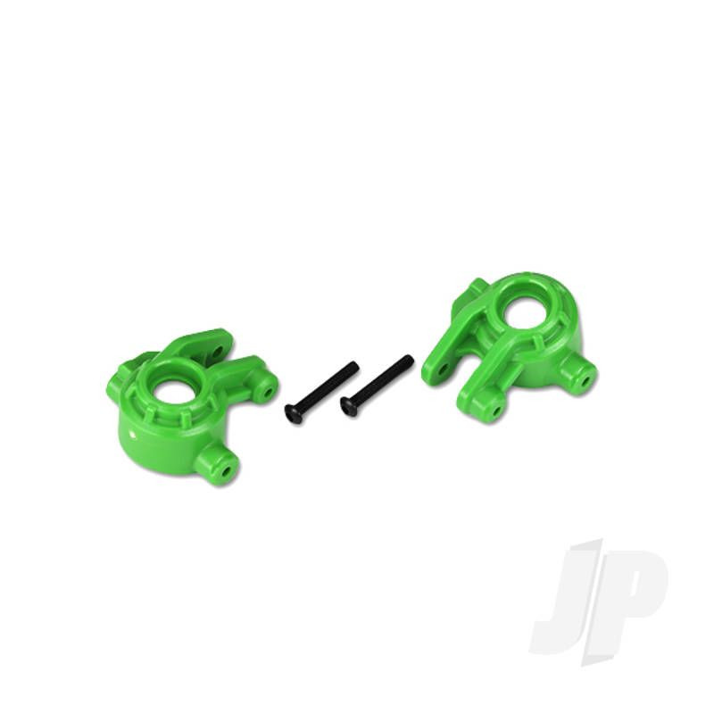 Traxxas Steering Blocks, Extreme Heavy Duty, Green (Left &amp; Right)/ 3X20Mm Bcs (2) (For Use With #9080 Upgrade Kit) (TRX9037G)