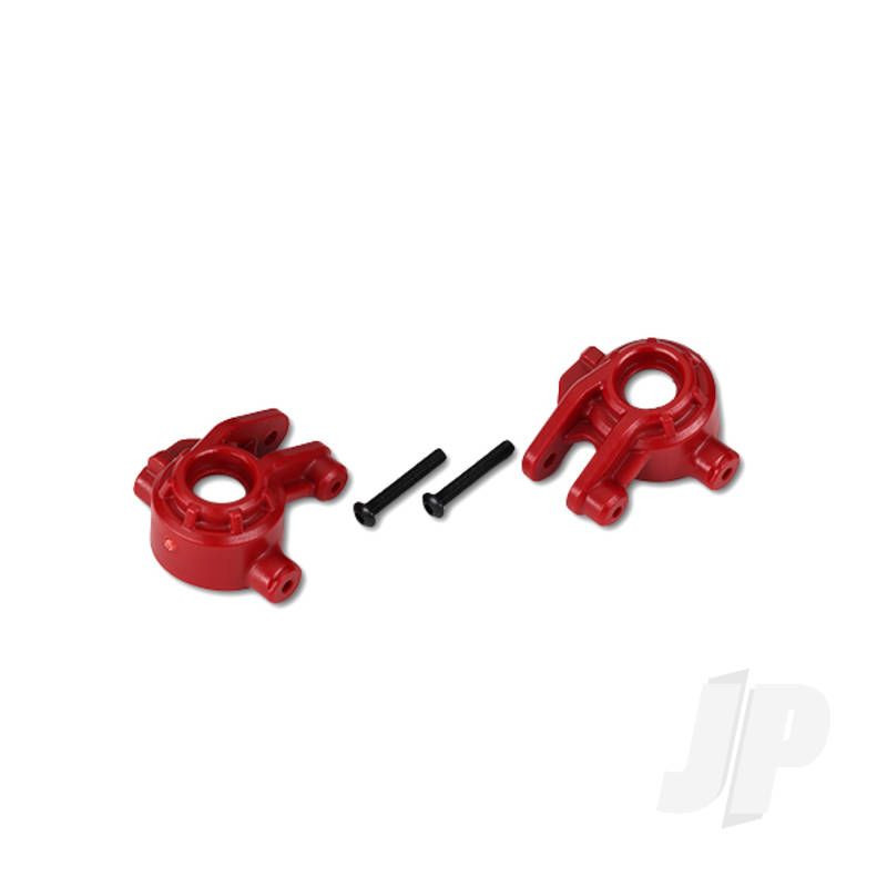 Traxxas Steering Blocks, Extreme Heavy Duty, Red (Left &amp; Right)/ 3X20Mm Bcs (2) (For Use With #9080 Upgrade Kit) (TRX9037R)