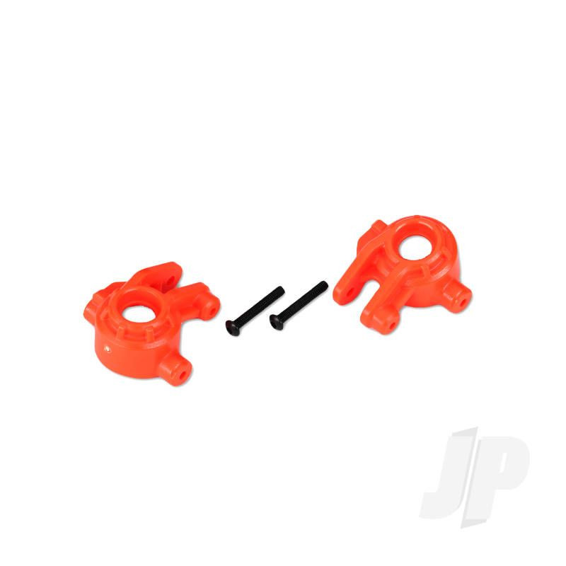 Traxxas Steering Blocks, Extreme Heavy Duty, Orange (Left &amp; Right)/ 3X20Mm Bcs (2) (For Use With #9080 Upgrade Kit) (TRX9037T)
