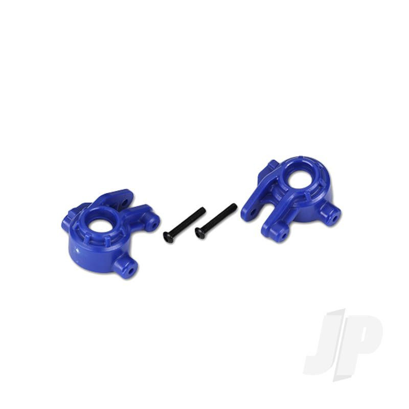 Traxxas Steering Blocks, Extreme Heavy Duty, Blue (Left &amp; Right)/ 3X20Mm Bcs (2) (For Use With #9080 Upgrade Kit) (TRX9037X)