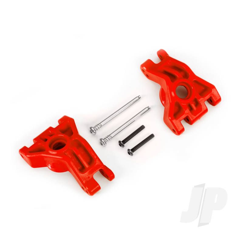 Traxxas Carriers, Stub Axle, Rear, Extreme Heavy Duty, Red (Left &amp; Right)/ 3X41Mm Hinge Pins (2)/ 3X20Mm Bcs (2) (For Use With #9080 Upgrade Kit) (TRX9050R)