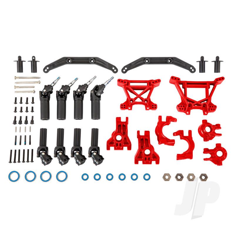 Traxxas Outer Driveline &amp; Suspension Upgrade Kit, Extreme Heavy Duty, Red (TRX9080R)