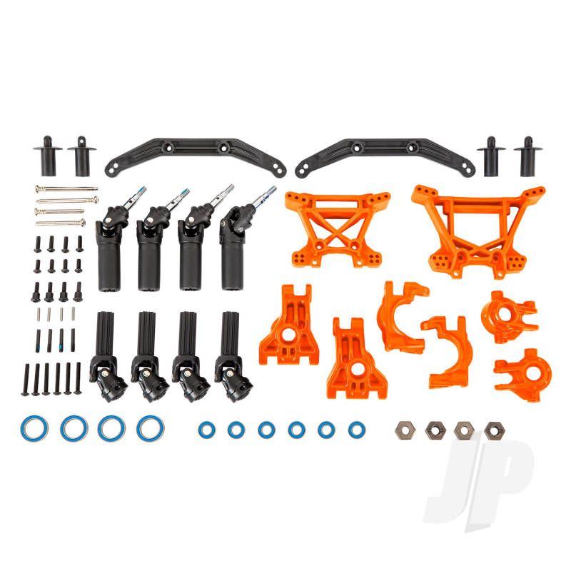 Traxxas Outer Driveline &amp; Suspension Upgrade Kit, Extreme Heavy Duty, Orange (TRX9080T)