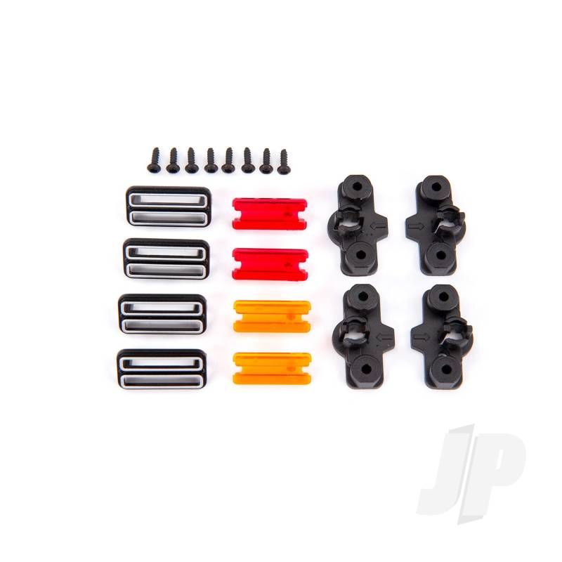 Traxxas Marker Light Housing (4)/ Marker Light Mount (4)/ Marker Light Lens (Red (2), Amber (2))/ Reverse Lens (Left &amp; Right)/ 1.6X5 Bcs (Self-Tapping) (8) (TRX9116)