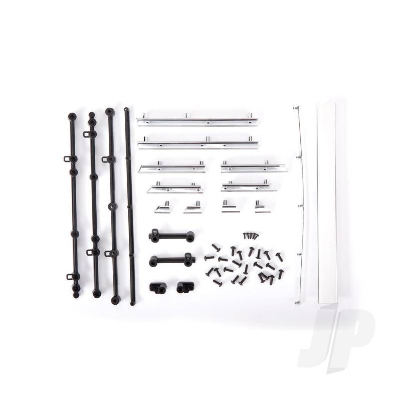 Traxxas Side Trim, Chevrolet Blazer (1972), Left &amp; Right/ Rear Trim, Upper &amp; Lower/ Retainers, Left, Right &amp; Rear/ 2.6X8 Bcs (23)/ 1.6X5 Bcs (Self-Tapping) (5) (Fits #9111 Body) (TRX9117)