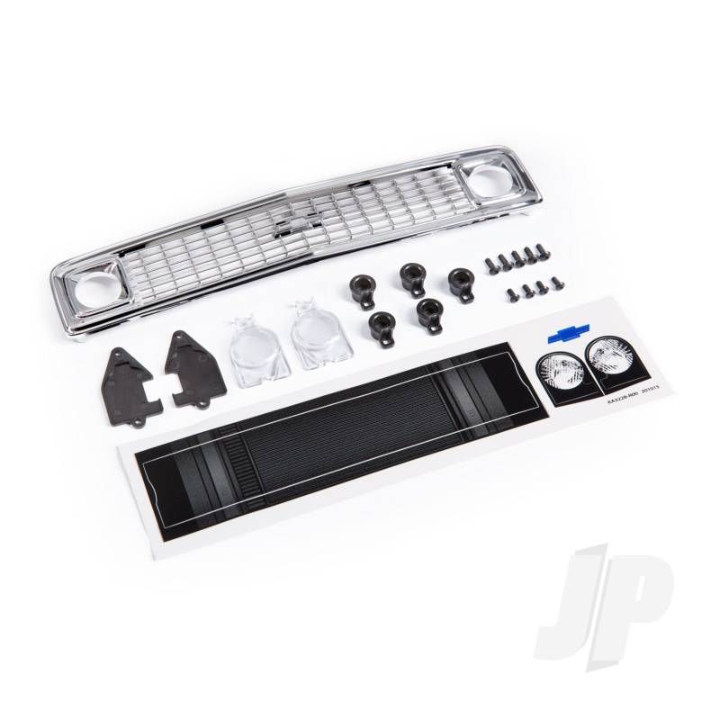 Traxxas Grille, Chevrolet Blazer (1972)/ Grille Retainers (5)/ Headlight Housing (2)/ Lens (2)/ 2.6X8 Bcs (5)/ 2.5X6 Bcs (4) (Fits #9111 Body) (TRX9120)