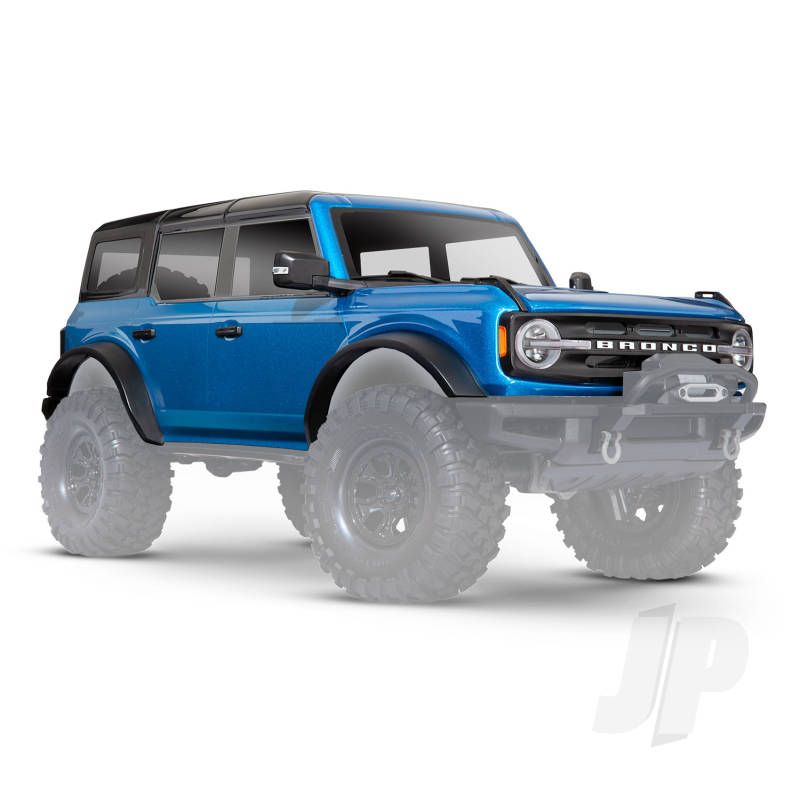 Traxxas Body, Ford Bronco (2021), Complete, Velocity Blue (Painted) (Includes Grille, Side Mirrors, Door Handles, Fender Flares, Windshield Wipers, Spare Tire Mount &amp; Clipless Mounting) (Requires #8080X Inner Fenders) (TRX9211A)