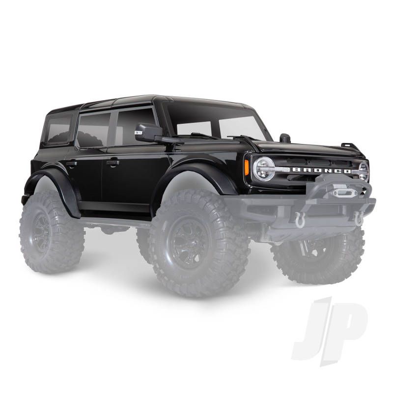 Traxxas Body, Ford Bronco (2021), Complete, Shadow Black (Painted) (Includes Grille, Side Mirrors, Door Handles, Fender Flares, Windshield Wipers, Spare Tire Mount, &amp; Clipless Mounting) (Requires #8080X Inner Fenders) (TRX9211T)