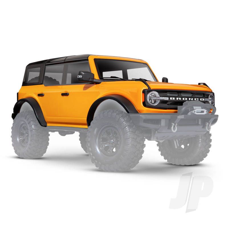 Traxxas Body, Ford Bronco (2021), Complete, Orange (Painted) (Includes Grille, Side Mirrors, Door Handles, Fender Flares, Windshield Wipers, Spare Tyre Mount, &amp; Clipless Mounting) (Requires #8080X Inner Fenders) (TRX9211X)
