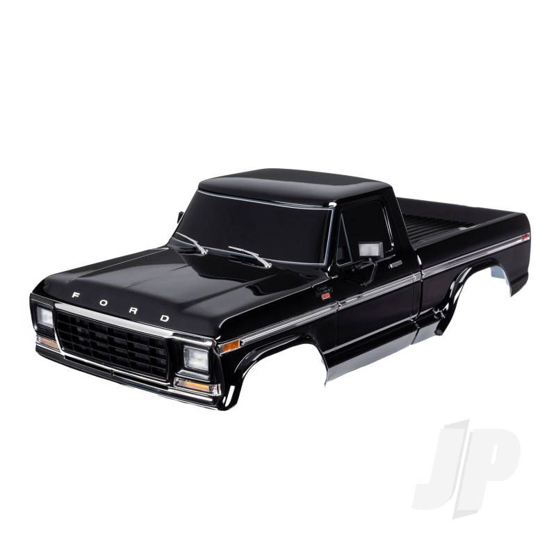 Traxxas Body, Ford F-150 (1979), Complete, Black (Painted, Decals Applied) (Includes Grille, Side Mirrors, Door Handles, Windshield Wipers, &amp; Clipless Mounting) (Requires #9288 Inner Fenders). Roll Bar Sold Separately (Choose Chrome 9262, Black 9262R, Or 