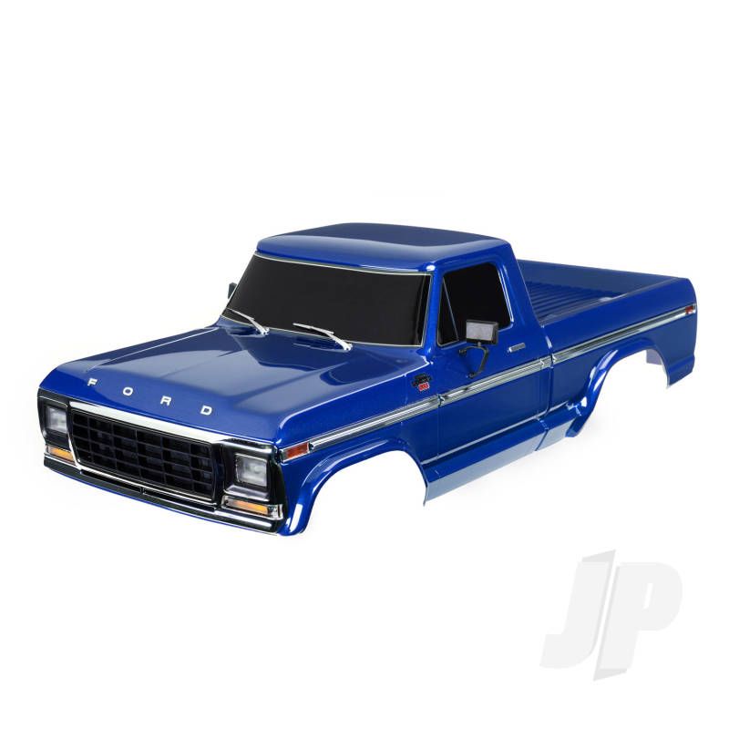 Traxxas Body, Ford F-150 (1979), Complete, Blue (Painted, Decals Applied) (Includes Grille, Side Mirrors, Door Handles, Windshield Wipers, &amp; Clipless Mounting) (Requires #9288 Inner Fenders). Roll Bar Sold Separately (Choose Chrome 9262, Black 9262R, Or C
