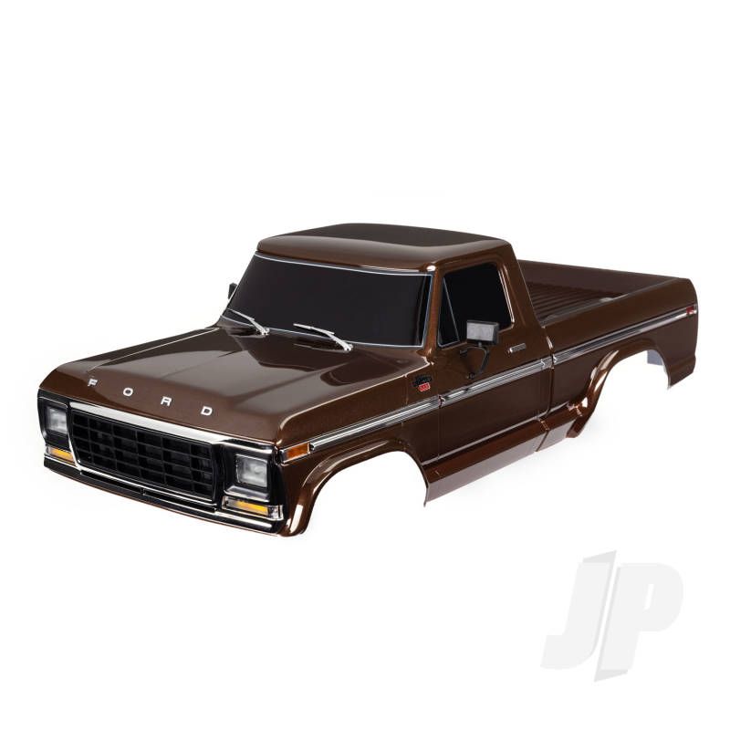 Traxxas Body, Ford F-150 (1979), Complete, Brown (Painted, Decals Applied) (Includes Grille, Side Mirrors, Door Handles, Windshield Wipers, &amp; Clipless Mounting) (Requires #9288 Inner Fenders). Roll Bar Sold Separately (Choose Chrome 9262, Black 9262R, Or 