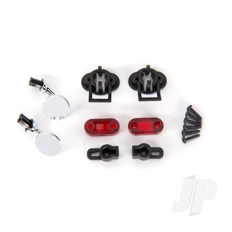 Traxxas Side Mirrors (Left &amp; Right)/ Mounts (2)/ Tail Light Lens (2)/ Retainers (2)/ 1.6X7 Bcs (Self-Tapping) (6) (Fits #9333 Or 9335 Body) (TRX9339)