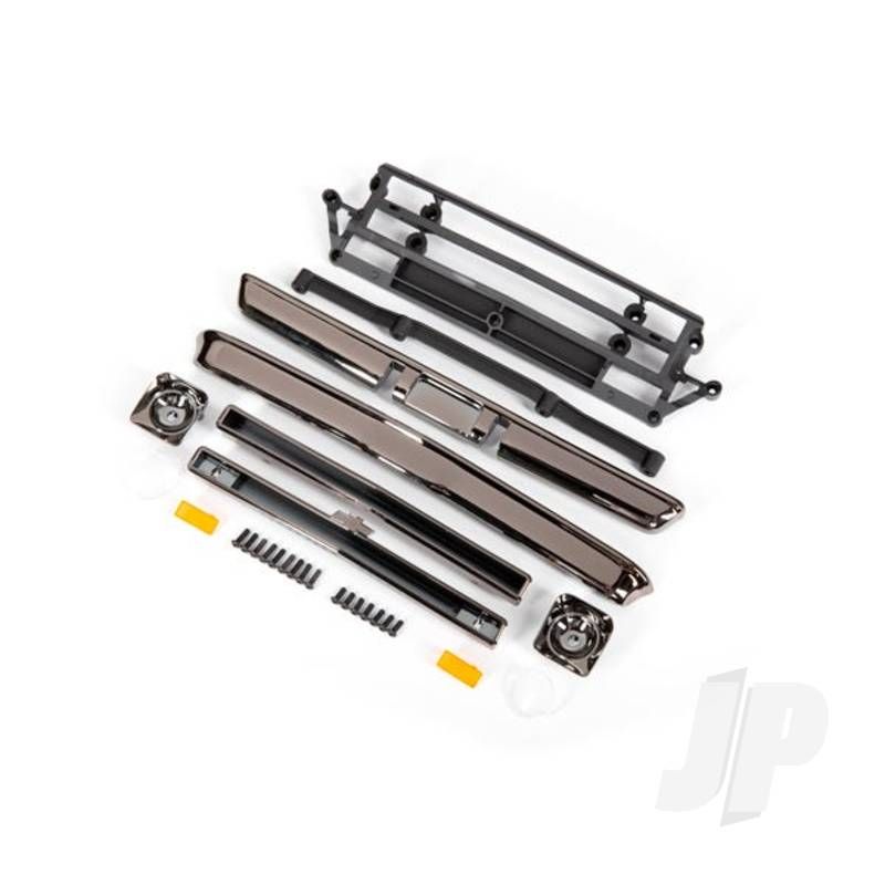 Traxxas Body Accessories, Chevrolet C10, Black Chrome (Includes Grille (Upper &amp; Lower), Headlight Housings (Left &amp; Right), Bumpers (Front &amp; Rear), Mounting Retainers And Hardware) (TRX9415X)