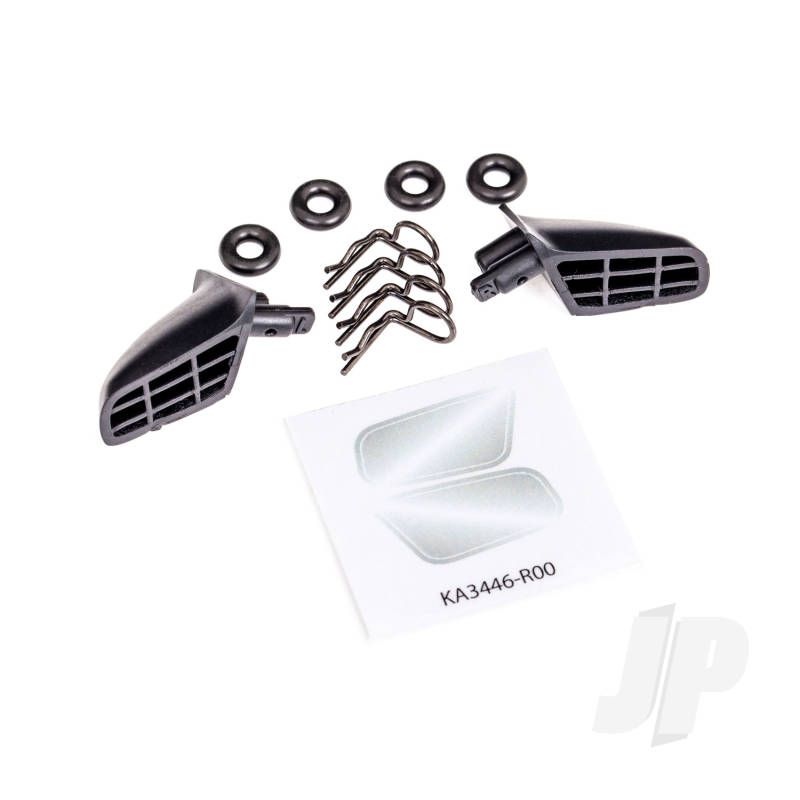 Traxxas Mirrors, Side (Left &amp; Right)/ O-Rings (4)/ Body Clips (4) (Fits #9421 Body) (TRX9422)